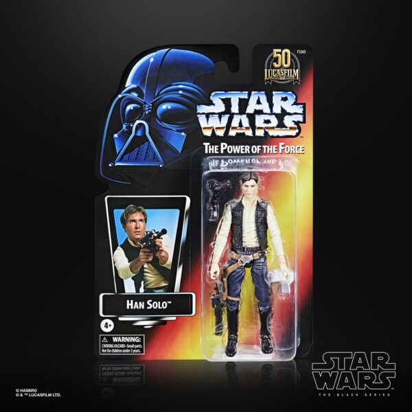 STAR WARS THE BLACK SERIES LUCASFILM 50TH ANNIVERSARY 6 INCH HAN SOLO Figure in pck